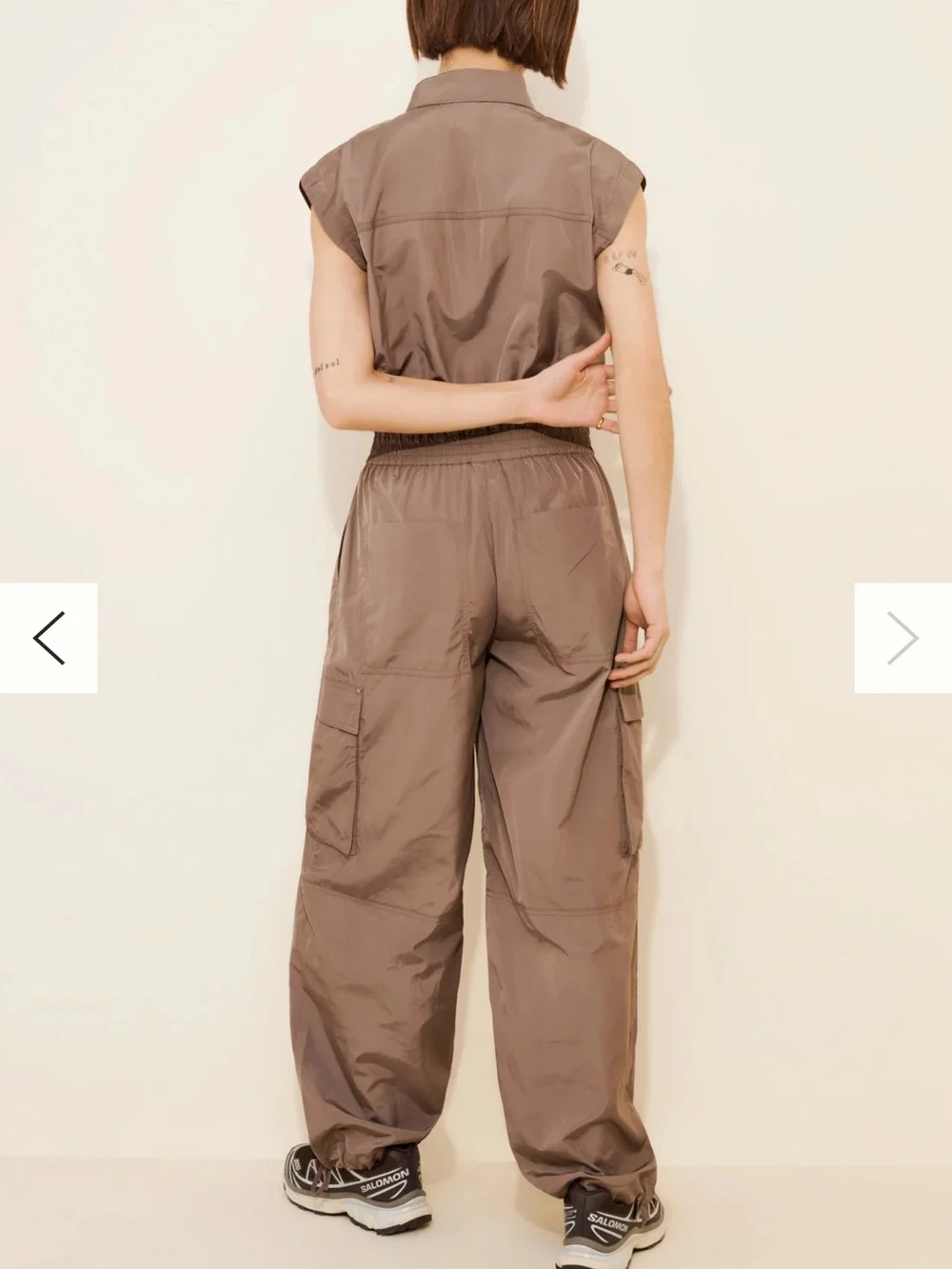 pistola Becca Sleeveless Utility Jumpsuit in Taupe Anthropologie Size XS